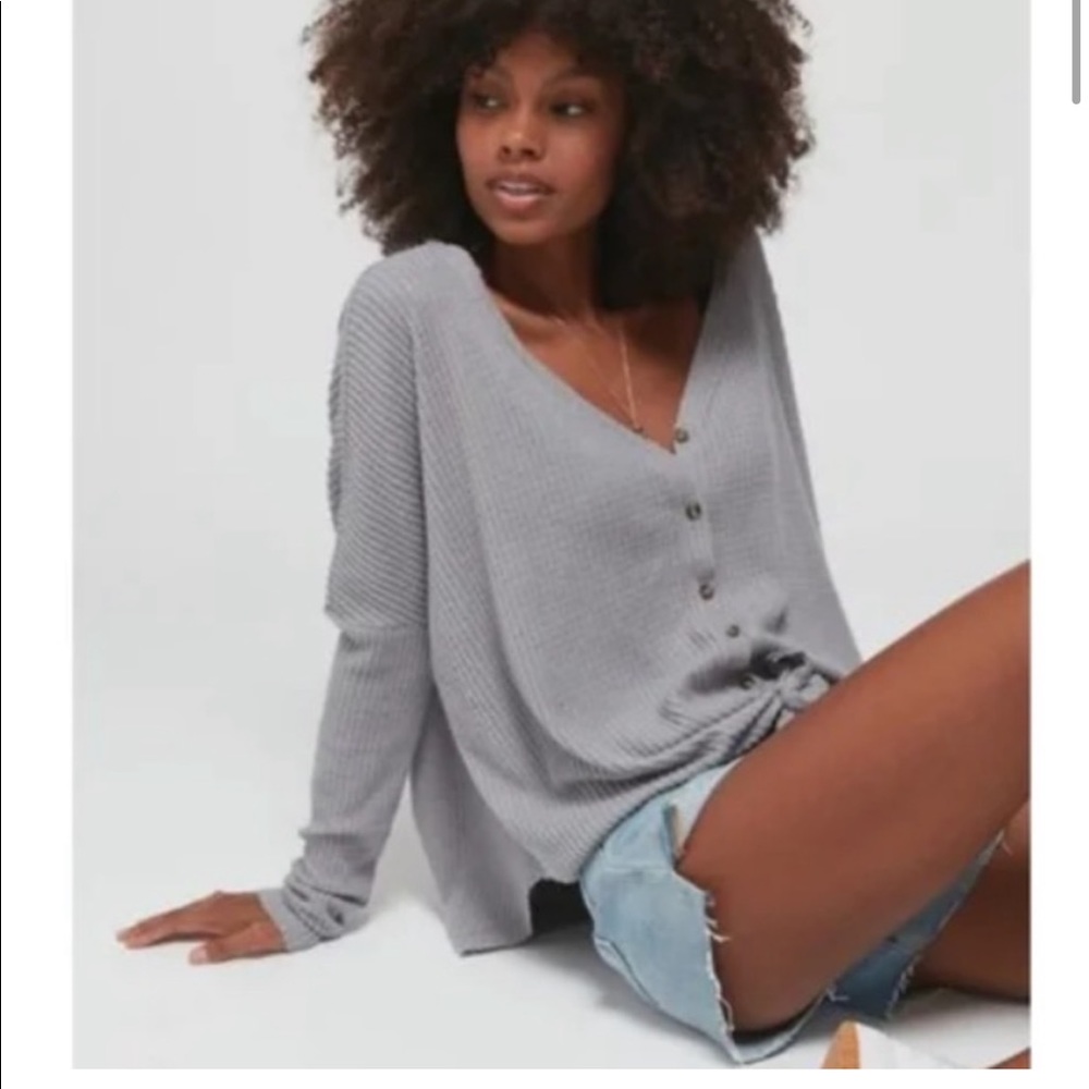 Urban Outfitters Out From Under JoJo Oversized Button Up Knit Top S/M